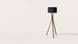 Lámpara de pie Aromas Cot E27 madera de nogal algodón 162 cm P1251