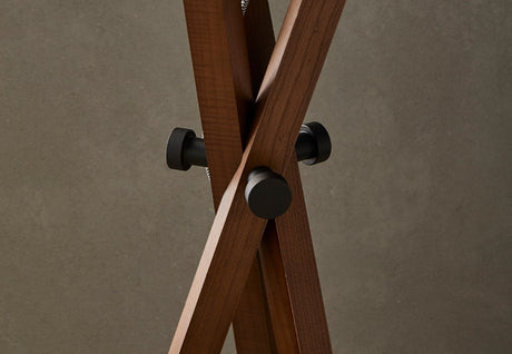 Lámpara de pie Aromas Cot E27 madera de nogal algodón 162 cm P1251