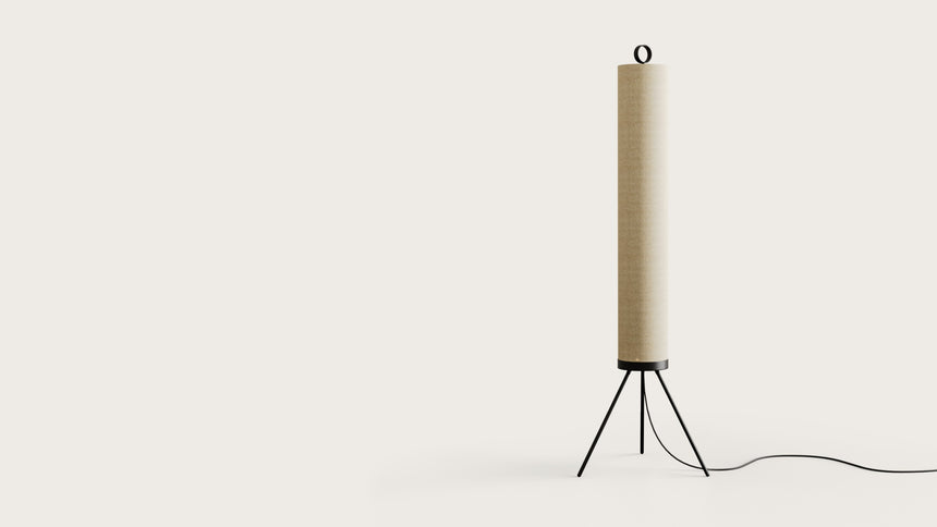 Lámpara de pie Aromas Nooi T8 lino acrílico 137 cm P1276