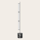 Lámpara de pie Aromas Numu LED 27W acero P1343