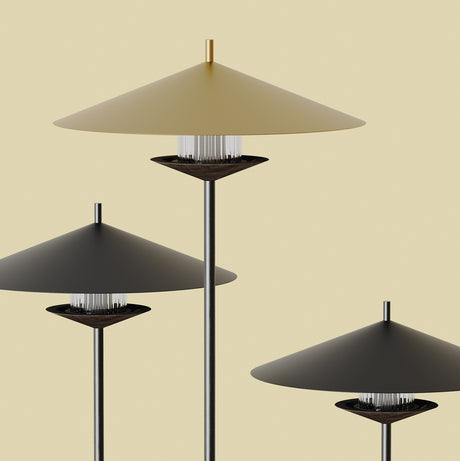 Lámpara de pie Aromas Gehit LED 9W cristal acrílico 130 cm P1350