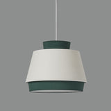 ACB Aspen Lámpara de techo colgante 3916/45 Verde/Lino, Kit Blanco Text., LED E27 15W, C391642VELI