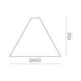 Pantalla lámpara ACB Aura nogal Ø45cm 5PANT400045WAL - imagen 3