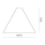 Pantalla lámpara ACB Aura nogal Ø61cm 5PANT400061WAL - imagen 3