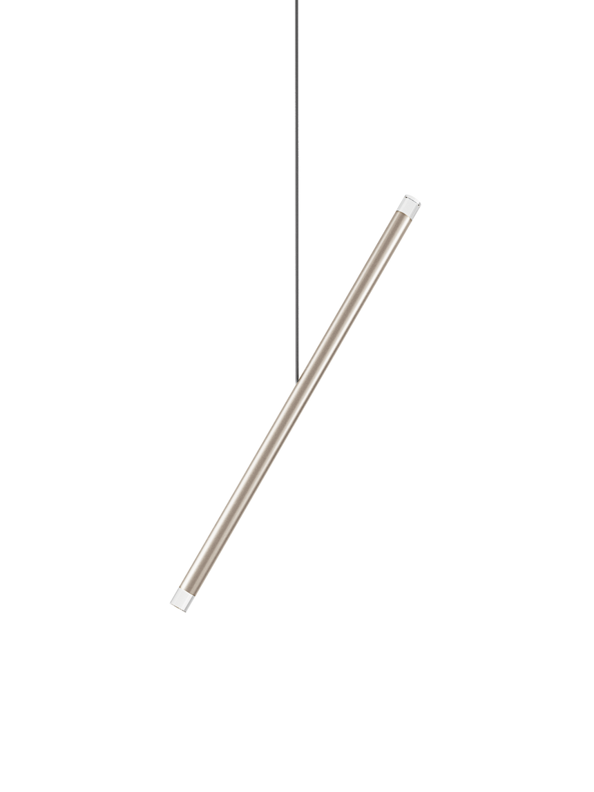 Lodes Lámpara colgante A-Tube Nano Duo Ø7cm champán mate LED 2700K 15825-4520