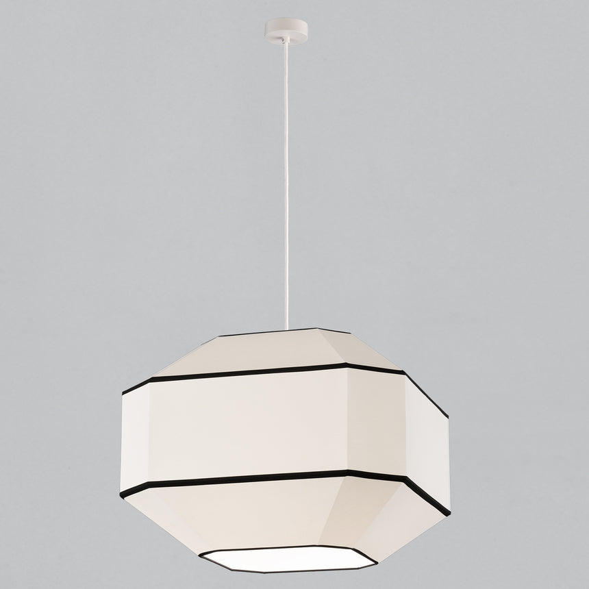 ACB Bauhaus Lámpara de techo colgante blanco negro Kit blanco LED E27 C3917682BN