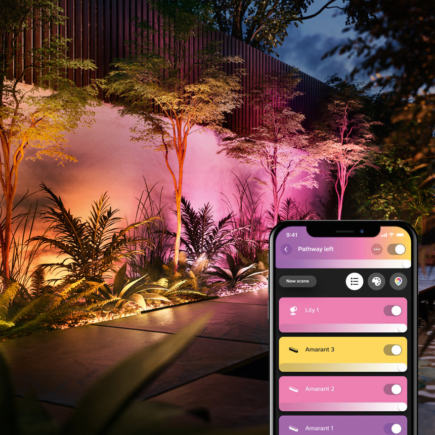 Philips Hue White and Color Ambiance Proyector amarant negro RGBW 21W IP65 1746630P7 1420lm - vista alternativa