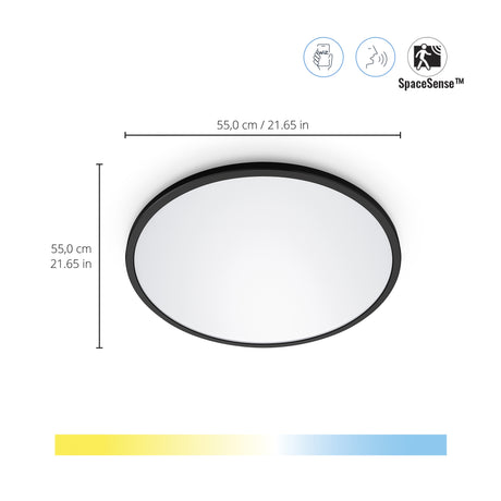 WiZ White Ambiance Plafón Negro Tunable White 32W 3800lm 0169071018 - vista alternativa | Philips