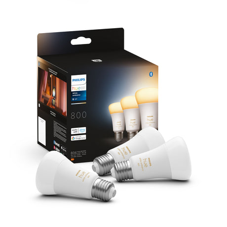 Philips Hue Bombilla 3 luces White Ambiance E27 9W 871951432826600 806lm