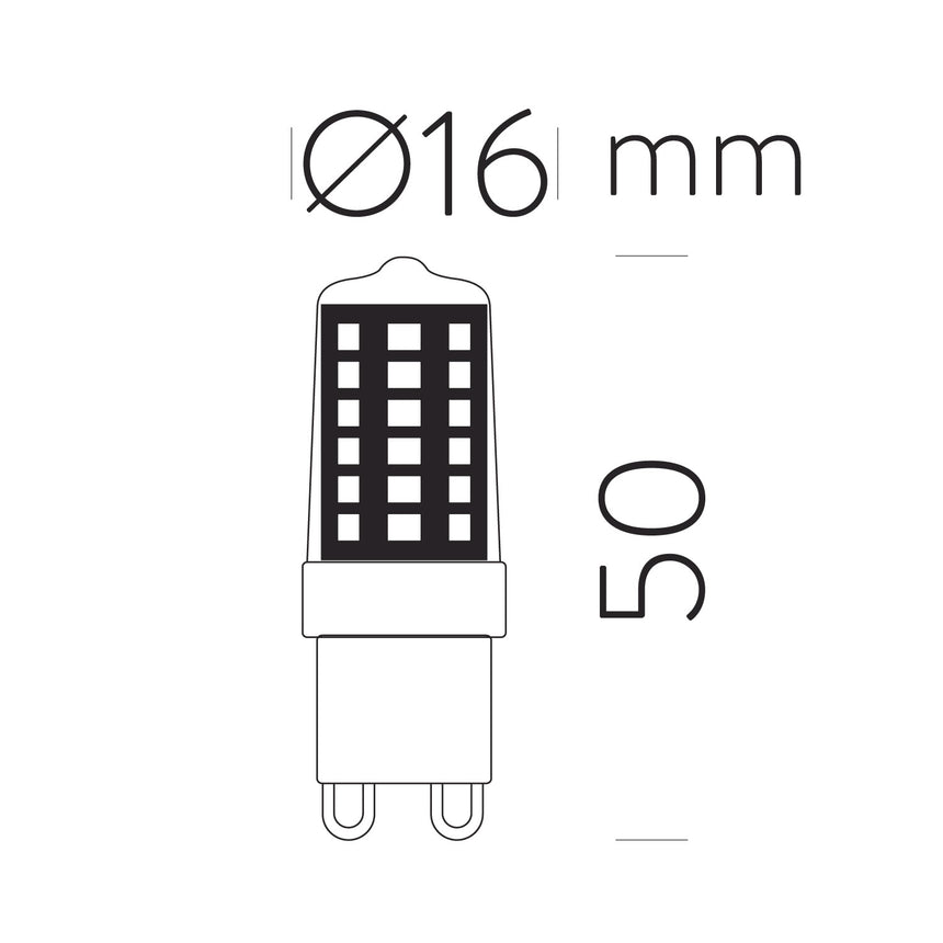 Bombilla LED G9 4W 360° 3000K 400lm ACB ACB62105