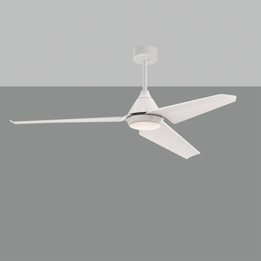 ACB Bora Ventilador de techo blanco mate LED + motor DC, mando a distancia, regulable intensidad, Regulador step 3000-4000-6000 V2516523B