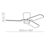 ACB Brisa Ventilador de techo blanco LED + motor DC, mando a distancia V2503520B