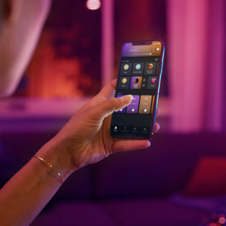 Philips Hue White and Color Ambiance Lámpara de mesa Bloom negro RGBW 7W 500lm 77112600 - imagen 7