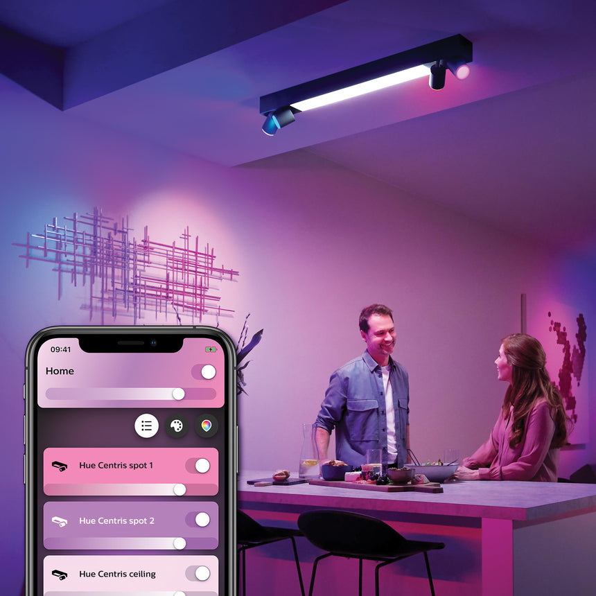 Philips Hue White and Color Ambiance Foco Centris negro RGBW 40W 5060730P7 350lm - imagen 3