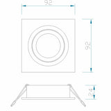 Mantra Basico GU10 Spot Empotrable blanco — ref. C0004 (2)