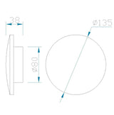 Mantra Bora Bora Aplique LED  gris C0111