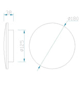 Mantra Bora Bora Aplique LED  gris C0112