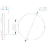 Mantra Bora Bora Aplique LED  blanco C0127