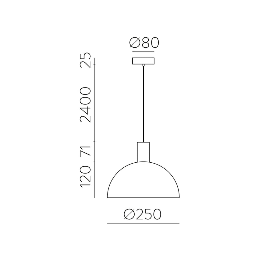 ACB Tiga Colgante 3707/25 Negro Texturado, LED E27 15W, CL.I C3707080N