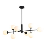 ACB Doris Lámpara de techo colgante opal/negro LED G9 8x C382082N