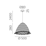 ACB Samira Colgante 3932/50 Rafia Natural, LED E27 15W, CL.I C393250NA