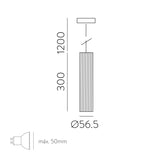 ACB Modrian Lámpara de techo colgante 3951/30 Negro, LED GU10 8W, C3951080N
