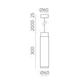 ACB Lux Lámpara de techo colgante 3989 Oro Técnico/Negro, LED COB 13W 3000K 1240lm, CRI90 , LED integrado C3989000ON