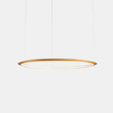 LedsC4 Lámpara de techo colgante Circular Inward Ø1200 Surface LED 70 Blanco Cálido - 3000K 0-10V Oro  CD4B-00W9AZRUEF