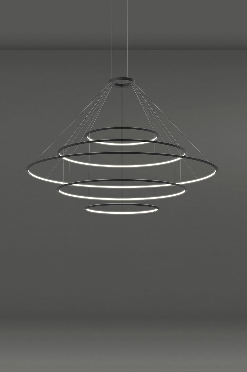 LedsC4 Lámpara de techo colgante Circular Inward 5 Rings LED 296.1 Bl CD4F-00A9AZDU05