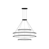 LedsC4 Lámpara de techo colgante Circular Inward 4 Rings (Ø600 Ø1200 Ø1200 Ø600) LED 211.9 Blanco C  CD4J-00W9AZOU05
