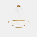 LedsC4 Lámpara de techo colgante Circular Inward 3 Rings (Ø900 Ø2000 Ø900) LED 223 Blanco Neutro - 40 CD4O-00X9AZDU05