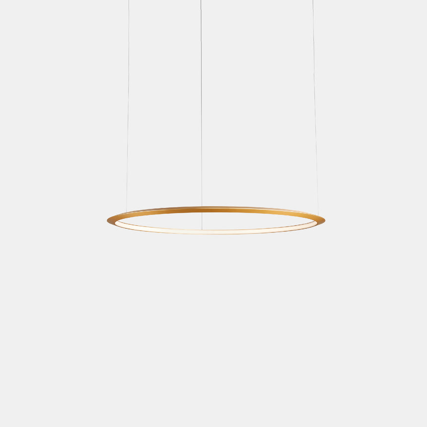 LedsC4 Lámpara de techo colgante Circular Inward Ø600 Recessed LED 38 Blanco Neutro - 4000K Dali-2 Oro  CD5A-00X9AZDUEF