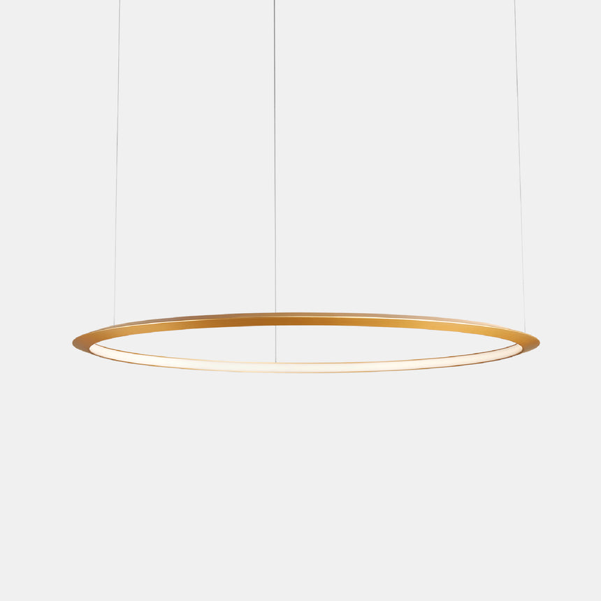 LedsC4 Lámpara de techo colgante Circular Inward Ø3000 Recessed LED 190 Blanco Cálido - 2700K 0-10V Or CD5D-00V9AZRUEF