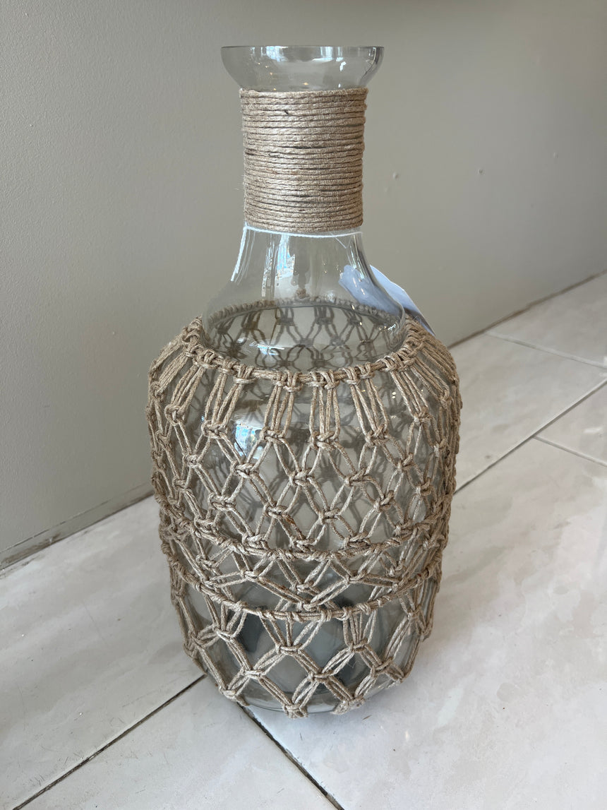 Camacho JARRON BOTELLA CRIST/CUERDA 38cm /CAM16620