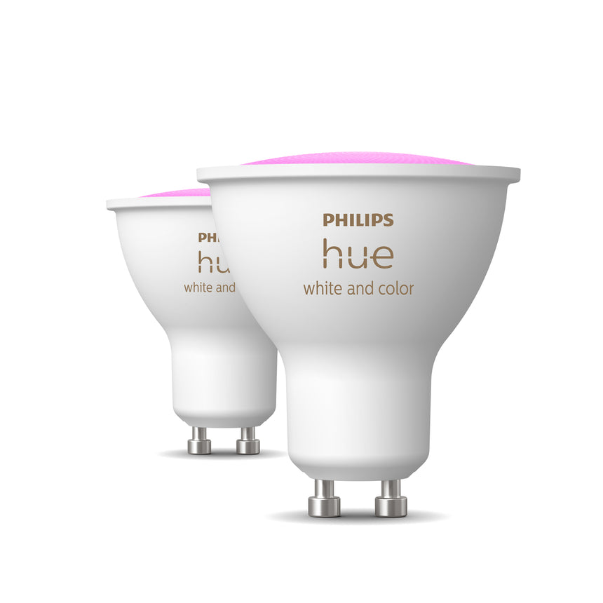 Philips Hue White and Color Ambiance Bombilla dicroica RGBW GU10 4,2W (2 uds) 8720169229815 - vista alternativa