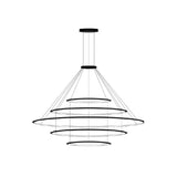 LedsC4 Lámpara de techo colgante Circular Outward 5 Rings LED 296.1 B CF4F-00V9AZRU14