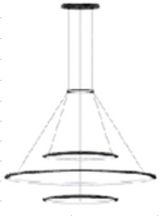 LedsC4 Lámpara de techo colgante Circular Outward 3 Rings (Ø900 Ø2000 Ø900) LED 223 Blanco Cálido -  CF4O-00W9AZRU05
