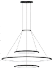 LedsC4 Lámpara de techo colgante Circular Outward 3 Rings (Ø900 Ø2000 Ø900) LED 223 Blanco Cálido -  CF4O-00W9AZRU05