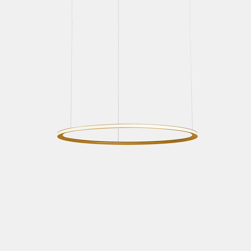 LedsC4 Lámpara de techo colgante Circular Outward Ø600 Recessed LED 38 Blanco Neutro - 4000K Oro CF5A-00X9AZOUEF