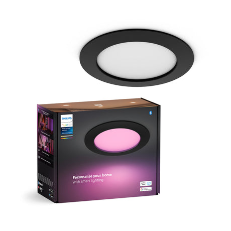 Philips Hue White and Color Ambiance Empotrable slim recessed light negro RGBW 12W IP44 872016926427400