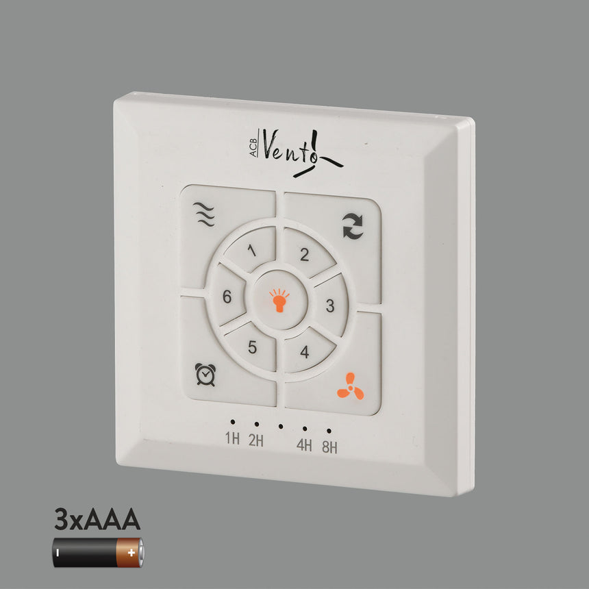 ACB Wall Control Battery Operated Ceiling Fan XCONTROL034