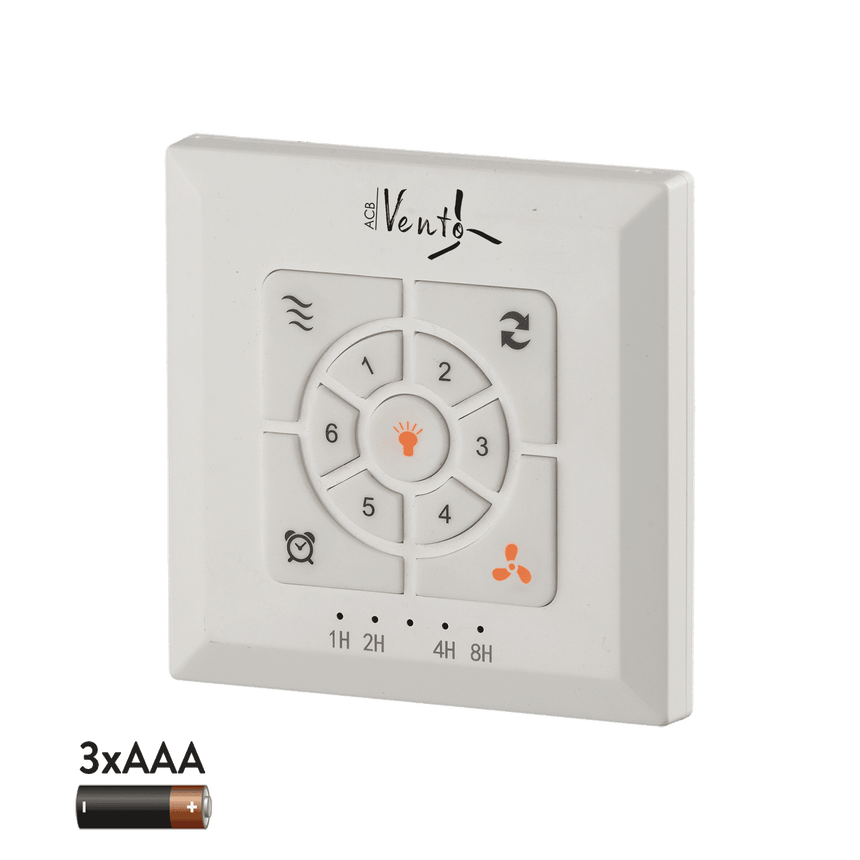 ACB Wall Control Battery Operated Ceiling Fan XCONTROL034