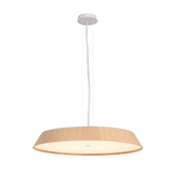 Lámpara de techo colgante ACB Cora Madera Haya y Blanco Texturado Ø61cm C4015070OAK