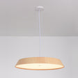Lámpara de techo colgante ACB Cora Madera Haya y Blanco Texturado Ø61cm regulable C4015070OAKDP