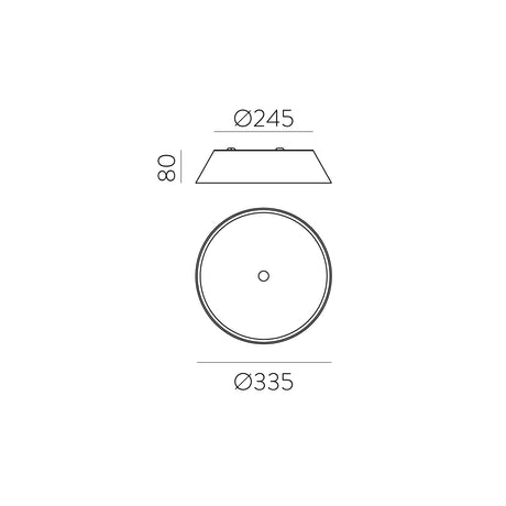 Plafón de techo ACB Cora Madera Haya y Blanco Texturado Ø33cm regulable P4015070OAKDT - imagen 3