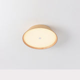 Plafón de techo ACB Cora Madera Haya y Blanco Texturado Ø33cm P4015070OAK