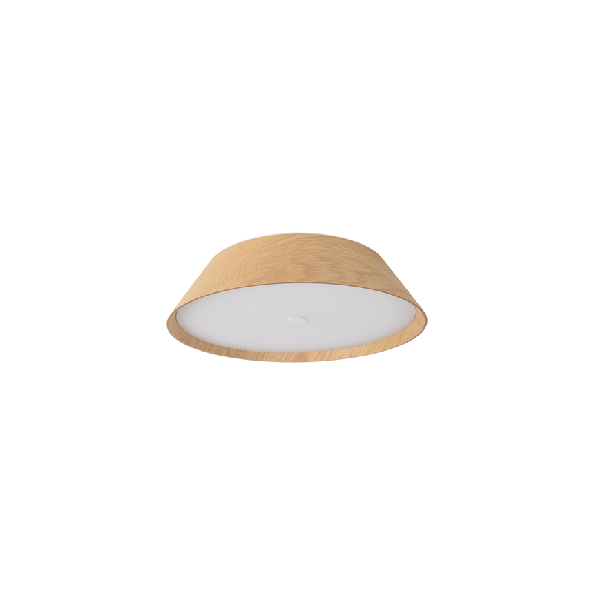 Plafón de techo ACB Cora Madera Haya y Blanco Texturado Ø33cm P4015070OAK - vista alternativa