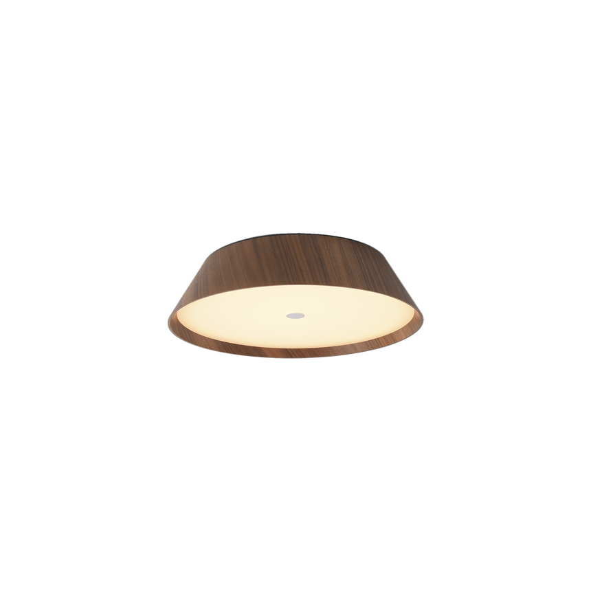 Plafón de techo ACB Cora Madera Nogal y Negro Texturado Ø33cm P4015070WAL - vista alternativa