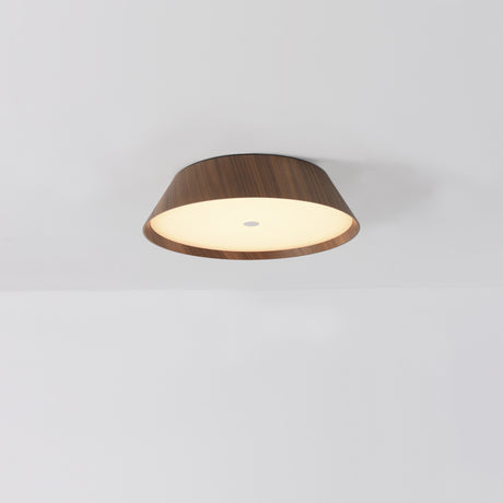 Plafón de techo ACB Cora Madera Nogal y Negro Texturado Ø33cm regulable P4015070WALDP