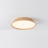Plafón de techo ACB Cora Madera Haya y Blanco Texturado Ø42cm P4015170OAK